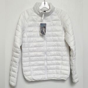 Jackson Hole Sz XL White Quit Puffer Down Full Zip Packable Outdoor Jacket Nwt
